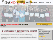 Tablet Screenshot of dentalassistantmaryland.com